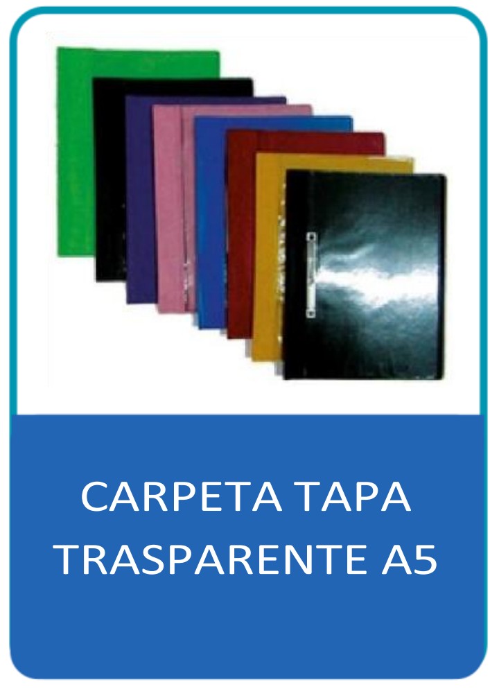 CARPETA TAPA TRANSPARENTE A5 PQX10 BX200