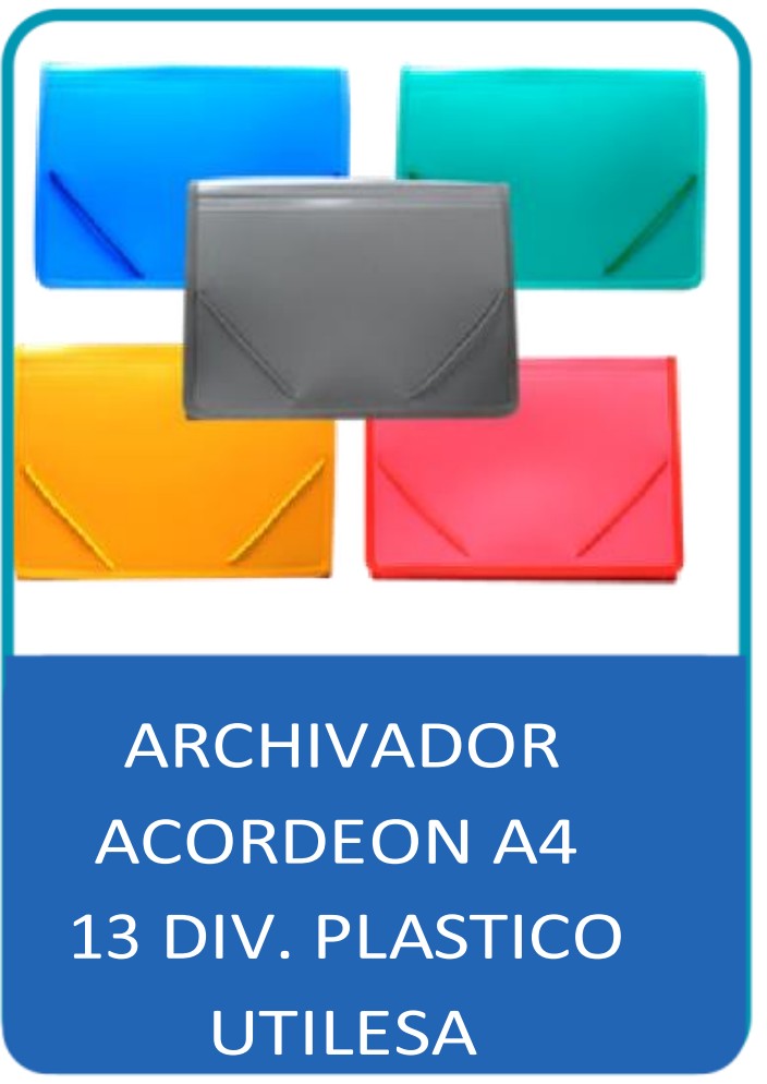 ARCHIVADOR A4 13 DIVISIONES PQX6 BX50
