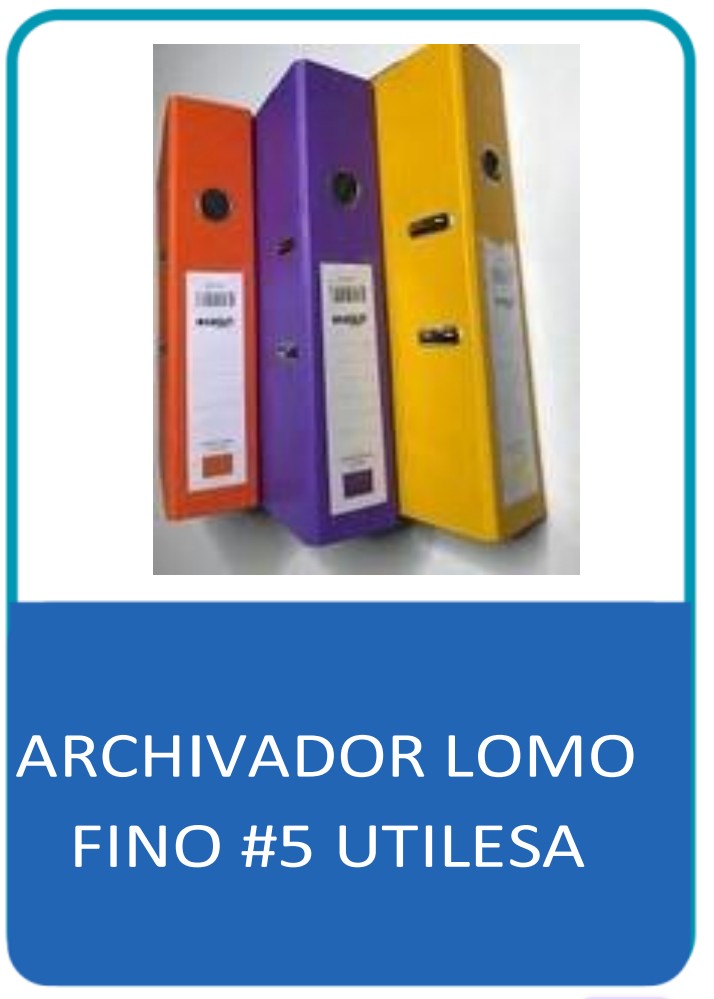 ARCHIVADOR LOMO FINO N5 PQX6 BX50